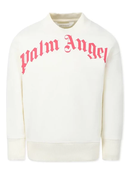 Толстовка с логотипом Palm Angels Kids neutrals