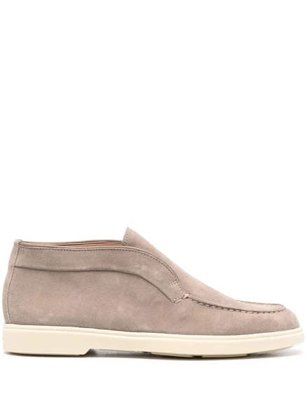 Замшевые сапоги Santoni brown