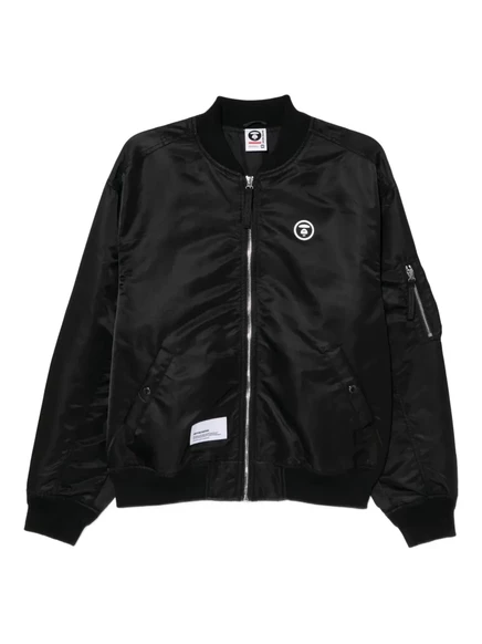 Мужская куртка-бомбер AAPE BY A BATHING APE с логотипом, черная