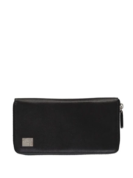 Длинный кожаный бумажник Versace black