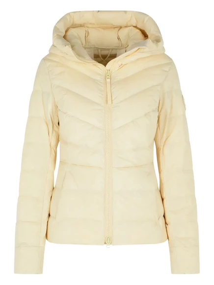 Женская пуховая куртка Canada Goose с капюшоном, бежевая