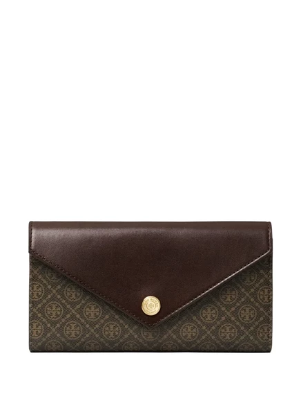 Женский кошелек Tory Burch с монограммой, коричневый