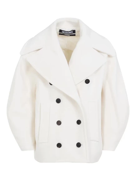 Двубортное пальто от Жакмюса white