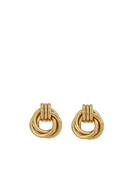 Золотые серьги с тройным узлом от ANINE BING gold