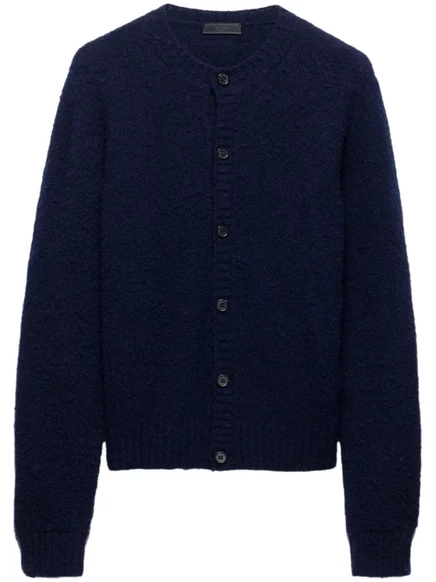 Шетландский шерстяной кардиган Prada blue