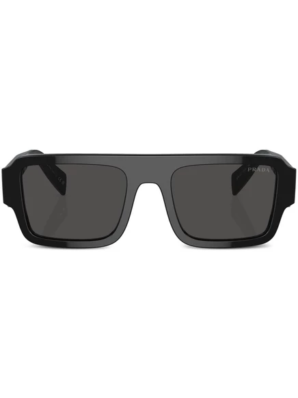 Солнцезащитные очки в квадратной оправе с выгравированным логотипом Prada Eyewear black