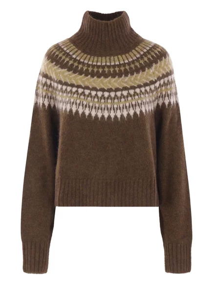 Женский джемпер Barbour Lorrie fair Isle, коричневый