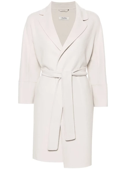Женское пальто S. Max Mara из шерсти с поясом, серое