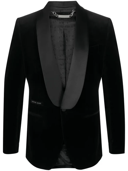 Мужской блейзер Philipp Plein Elegant вельветовый, черный