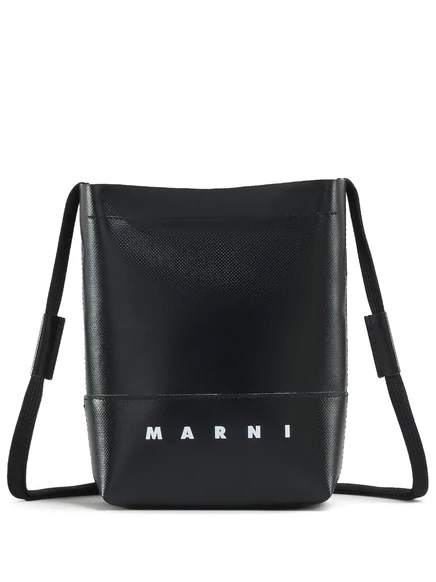Мужская сумка через плечо Marni Museu с логотипом, черная