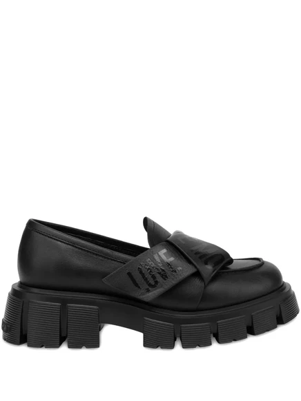 Мокасины с логотипом Love Moschino black