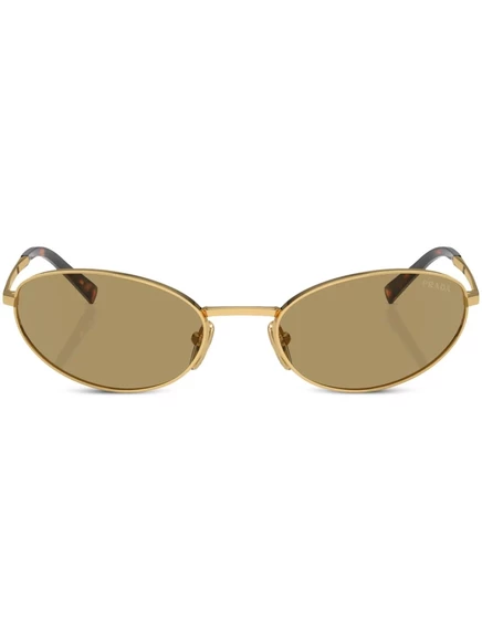 Очки Prada Eyewear Овальные солнцезащитные очки Prada PR A59S gold