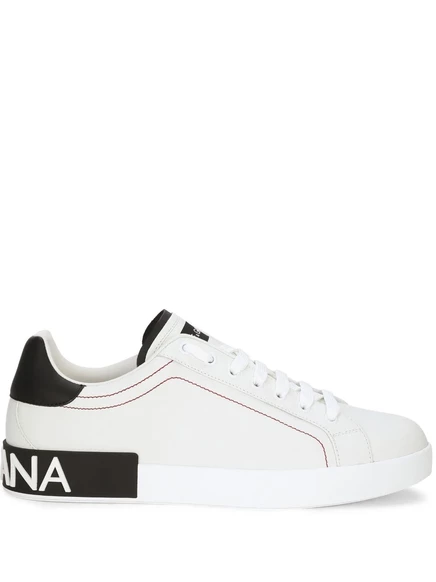 Кроссовки с низким верхом и нашивкой с логотипом Dolce & Gabbana white