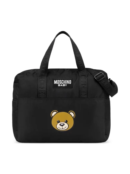 Сумка для подгузников Moschino Kids Teddy Bear, черная