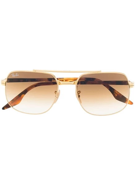 Унисекс солнцезащитные очки Ray Ban авиаторы, золотистые