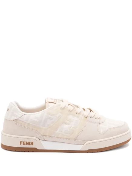 Мужские замшевые кроссовки Fendi Match, бежевые