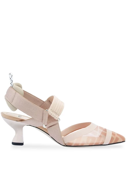 Женские туфли Fendi Colibrì с ремешком, розовые