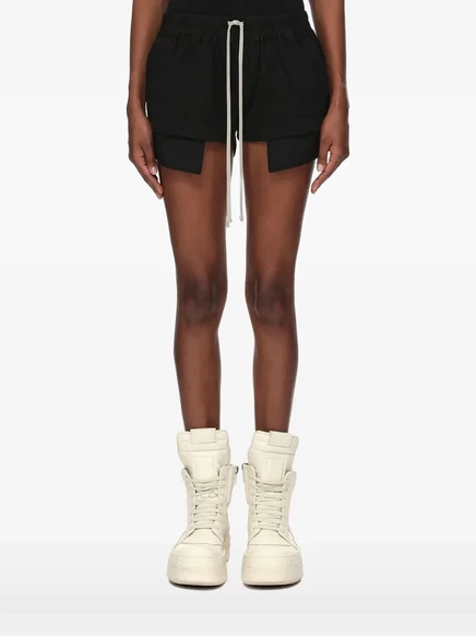Женские шорты Rick Owens DRKSHDW многослойные, черные