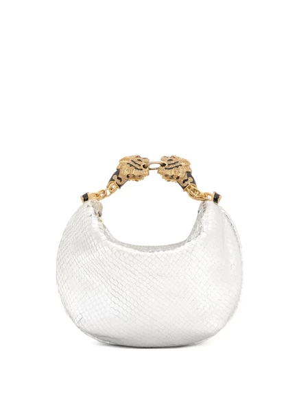 Кожаная мини-сумка Roberto Cavalli  silver