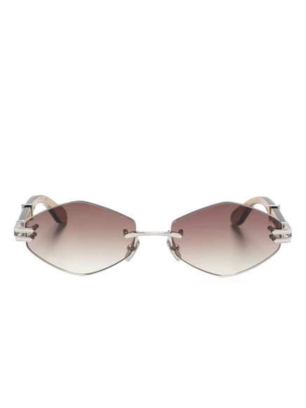 Солнцезащитные очки Maybach Eyewear The Idol I безободковые, серебристые