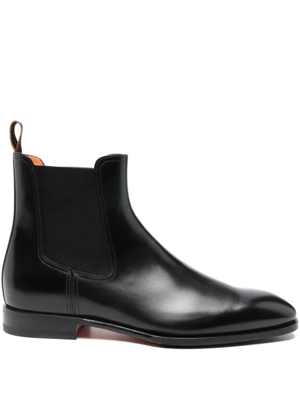 Кожаные ботинки Челси от Santoni black