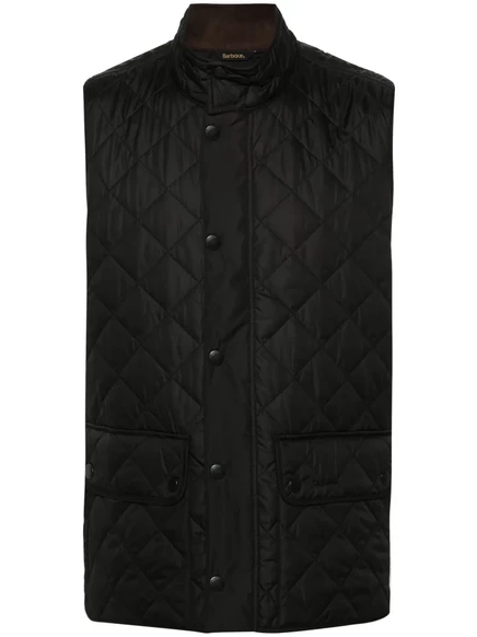 Мужской стёганый жилет Barbour с логотипом, черный