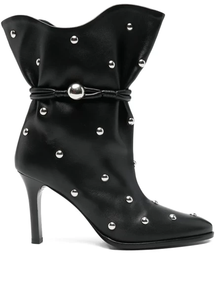 Кожаные сапоги ISABEL MARANT 100mm Lolya с заклепками black