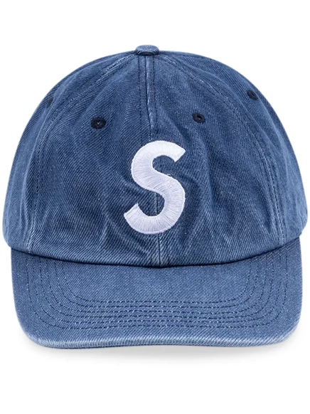 Мужская кепка Supreme Pigment S Logo 6-панельная, синяя