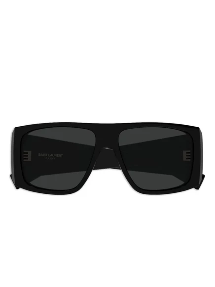 Солнцезащитные очки с прямоугольным логотипом Saint Laurent black