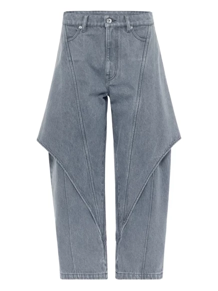 Джинсовые брюки с отделкой от JW Anderson grey