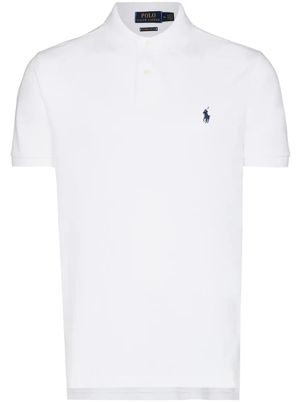 Мужское поло Polo Ralph Lauren с логотипом, белое