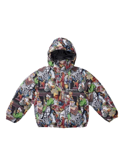 Мужская пуховка Supreme x Bless с гобеленом, черная