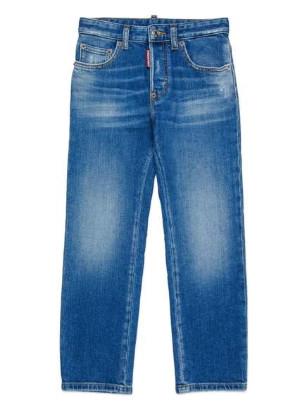 Мальчиковые джинсы DSQUARED2 Kids средней посадки, синие