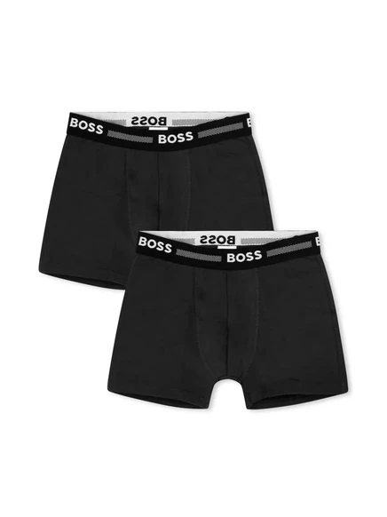 Комплект боксеров с логотипом BOSS Kidswear на поясе black