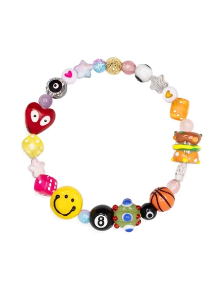Мужской браслет Nialaya Jewelry Happy Life с жемчугом, белый