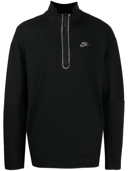 Технологичная флисовая толстовка Nike NSW на молнии до половины длины black