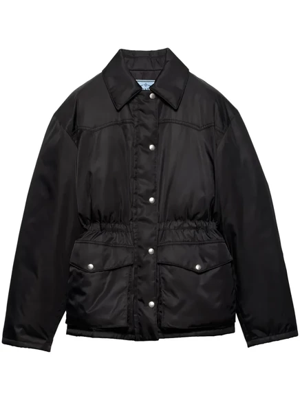Пуховик Prada на пуговицах black
