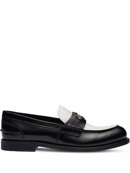 Женские кожаные лоферы Miu Miu, черные