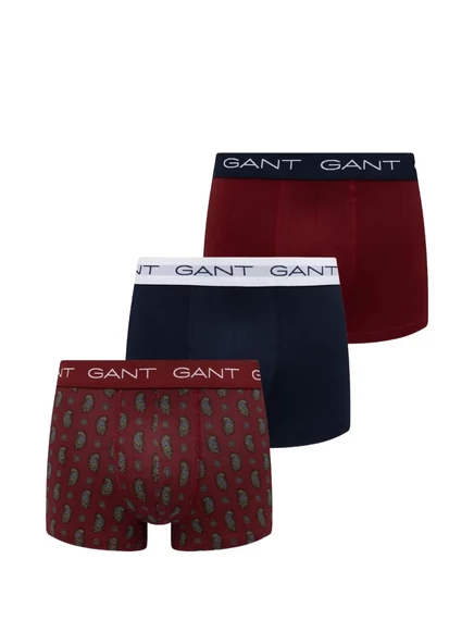 Мужские боксеры Gant с узором пейсли, 3 пары, красные