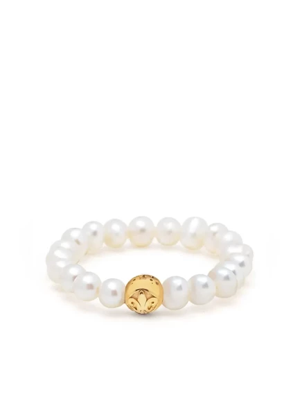 Женское кольцо Nialaya Jewelry с жемчугом, золотистое