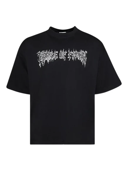 Мужская футболка VETEMENTS с принтом, черная