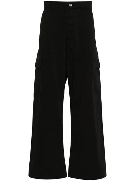 Брюки-карго из органического хлопка Rick Owens DRKSHDW black