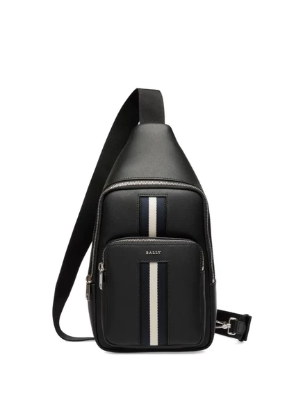 Мужской рюкзак Bally Sling кожаный, черный