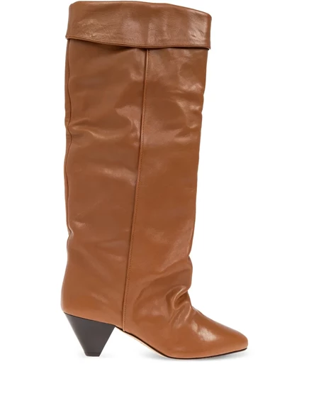 Кожаные сапоги до колена ISABEL MARANT 65 мм Elita brown