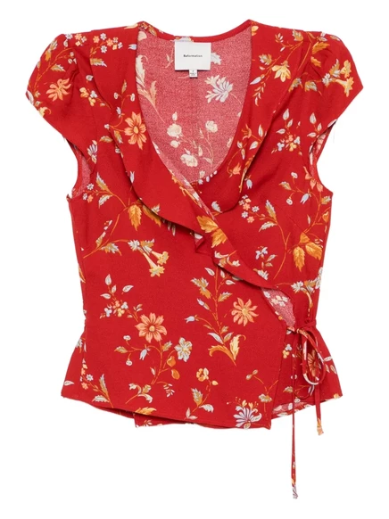 Блузка Reformation Clemence red