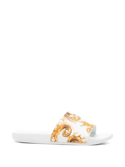 Мужские сланцы Versace Jeans Couture, барочный, белые