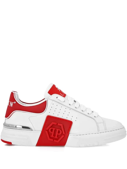 Кроссовки, украшенные логотипом Philipp Plein white