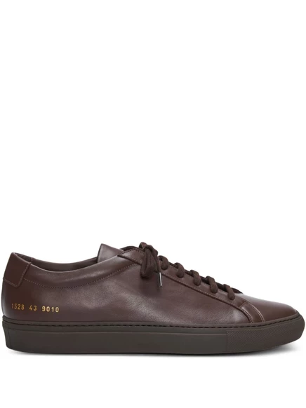 Мужские низкие кроссовки Common Projects кожаные, коричневые