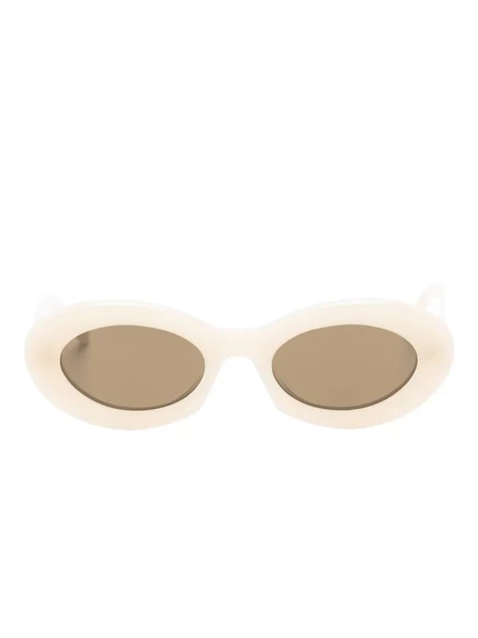 Унисекс солнцезащитные очки Saint Laurent Eyewear, белые