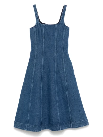 Женское платье Maje Babydoll макси из денима, индиго